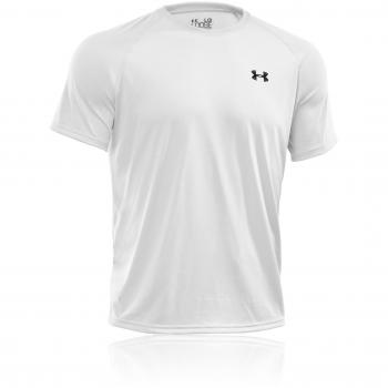 UA Men's Tech Short-Sleeve T-Shirt in White and Black, Size M