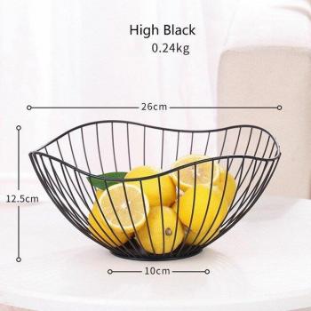 Cesta decorativa de hierro forjado para el hogar