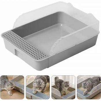 Caja de arena para gatos semicerrada