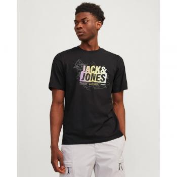 Jack&Jones T-Shirt Map 12257908 Schwarz Regular Fit