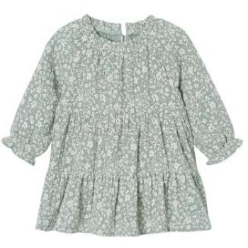 Eco‑Friendly Sage Ruffled Dress, 2 Years Old