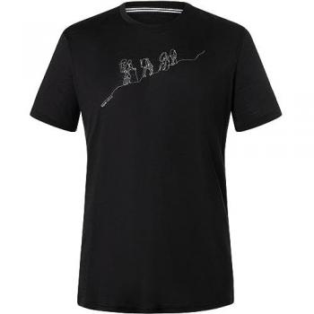 SUPER.NATURAL T-Shirt für Herren, aus Merinowolle M HIKING TEE mit coolem Outdoor Motiv