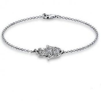 Elli Hamsa Hand Armband Damen mit Swarovski® Kristallen in 925 Sterling Silber