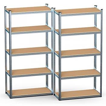 Étagère de rangement charge lourde 5 niveaux VOUNOT 180x90x40cm