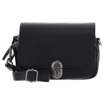 FredsBruder Bestie Black Leather Shoulder Bag 19 cm