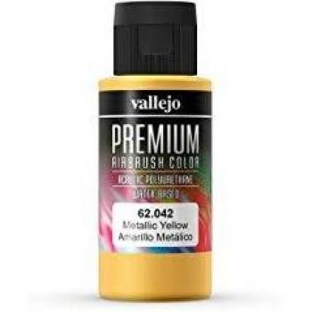 Acrylic Airbrush Colour: Vallejo Metallic Yellow, 60 ml