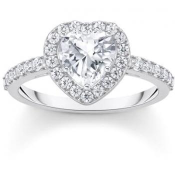 Thomas Sabo Silberring Herzform mit Zirkonia