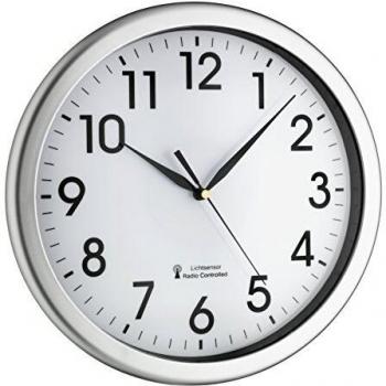 TFA Dostmann 60.3519.02 Funk Wanduhr 30.8 cm x 4.3 cm Silber