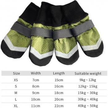 Reflektierende Hundeschuhe für den Winter, 4er Set, geeignet für große Hunde
