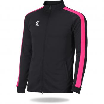 Kelme Global 8‑Year‑Old Boys’ & Girls’ Zip‑Up Sweatshirt – Black/Fuchsia Edition