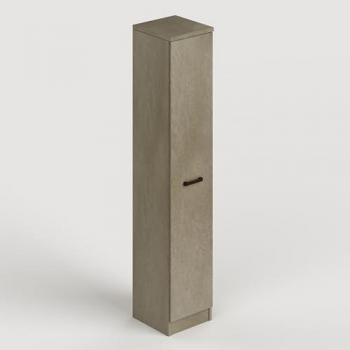 Scarpiera Slim Gabriella 1 Anta con Ripiani in Legno Argilla 182x36x38 cm