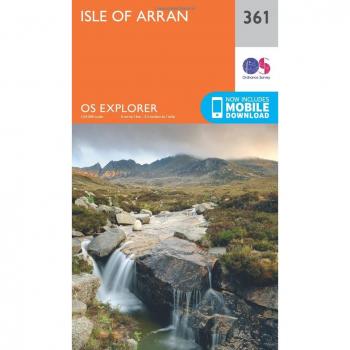 Ordnance Survey Explorer 361 Isle of Arran Map With Digital Version, Orange