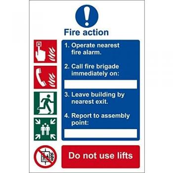 Draper 'Fire Action Procedure' Mandatory Sign | 72154