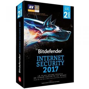 Bitdefender Internet Security (édition 2017, 5 appareils, durée 2 ans)
