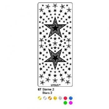 Ludwig Bähr Gold-Hologramm Stickers 10×23 cm, Motiv 67, 5‑Pack