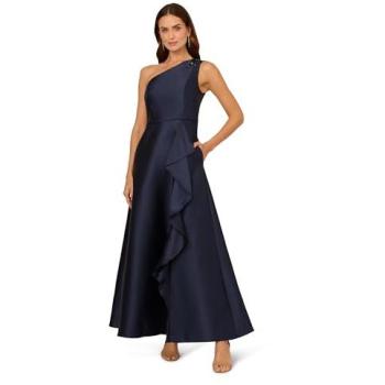Adrianna Papell Gown Bleu Studio À Une Epaule 12 (UK)