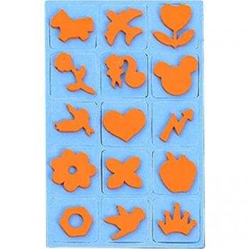 15-Piece DIY Sponge Stamp Art Kit for Kids