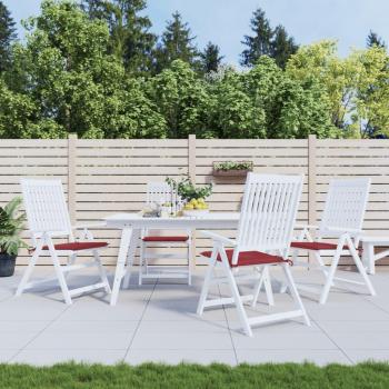 Cuscini Sedie da Giardino 4 pz Rosso Vino 40x40x3 cm in Tessuto cod mxl 64203