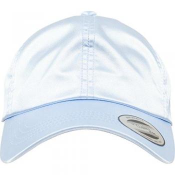 Flexfit Satinstirn‑Cap – Low Profile – Größe 1 Size – Blau (Babyblau) – 100 % Polyester – Damen/Unisex