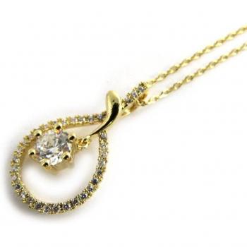 Collare delle Perle di Lily M8883 Oro Bianco Dorato “Regina”
