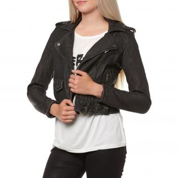 Neela Stone Lederjacke TIGHA – Damenmode Grau M