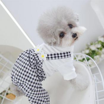 Plaid Pet Dog Jumpsuit