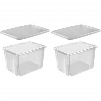 Keeeper Kunststoffbox emil (Set, 2 St.), 30 L, mit Deckel, stabiler Kunststoff