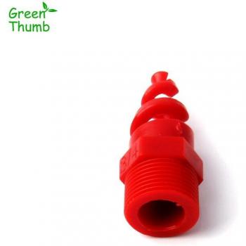 Red Plastic Spiral Irrigation Nozzle with Male Thread