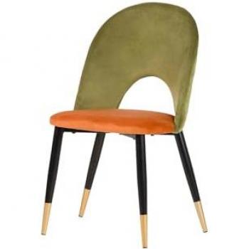 Silla de Comedor Velvet Verde Naranja 49x54x87 cm