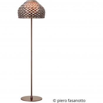 Dimmer‑Ready Ochre Grey Tatou F Floor Lamp by FLOS
