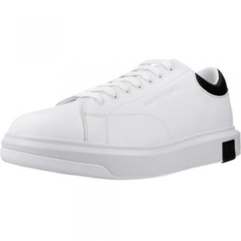 Basket Armani Exchange Homme Eagle en cuir blanc