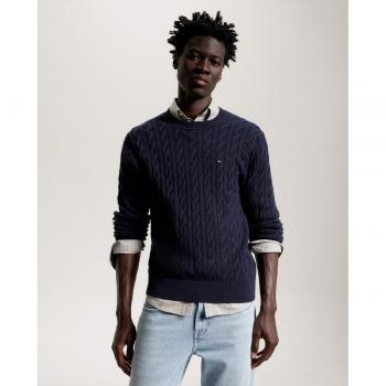 Pull classique Tommy Hilfiger col rond à tresses