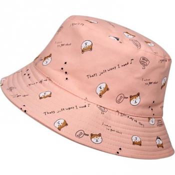 Double Sided Cartoon Dog Fisherman Hat
