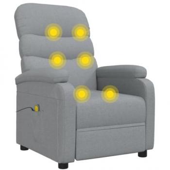 Poltrona de Massagem Estilo Moderno Cinza vidaXL