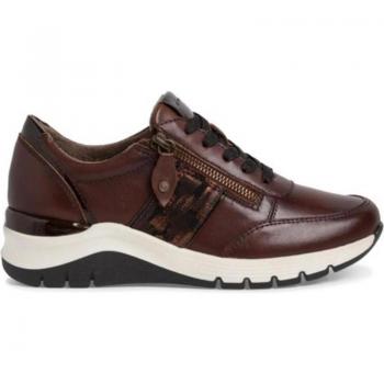 Calzado Deportivo Mujer TAMARIS 83701 – Plataforma Suave en Piel Marrón