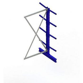 Meta Kragarmregal Anbau IPE120 doppelseitig 2000 x 1000 x 800 mm Enzianblau + 8 Armen je Ständer