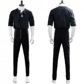 Aswei Costume Geralt Noir pour Adultes Hommes