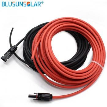 Cables Solares 3 Metros 1x4mm2 con Conector Hembra Rojo y Macho Negro