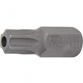 Portapunte BGS – Bit 30 mm, esagono esterno 10 mm (3/8), profilato a T per Torx, foro T50