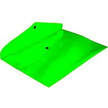 Ensemble de 12 étuis plastique A4 fermeture broche PP vert fluo