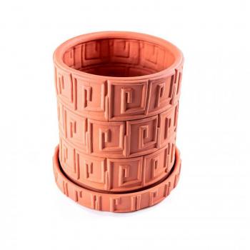 Jarrón Greca con Posavasos, Terracota Seletti