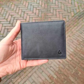 Castelijn & Beerens bi-fold portemonnee canyon billfold 8 creditcards zwart