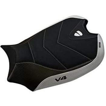 Sella di Alta Qualità Wanaka UltraGrip 2WH per Ducati Panigale V4 (18‑23) – Bianco con Logo