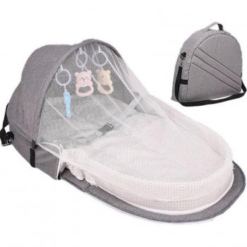 Silla plegable para niños con mosquitera de juguete