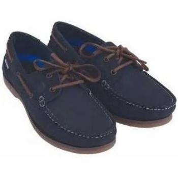 Dark Blue Nubuck Boat Shoes for Women