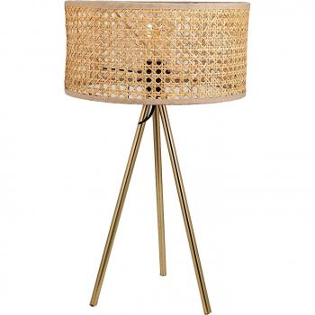 Lámpara de mesa decorativa mimbre