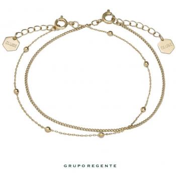 Cluse Armbandset, Bestaande uit Twee Fijne Gouden Armbanden, Model Essentiele