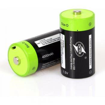 ZNTER 1.5V D Lipo Rechargeable Battery 4000mAh