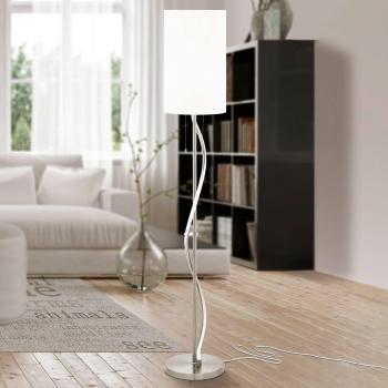 Netlighting Espartal Floor Lamp with Shade Satin Nickel