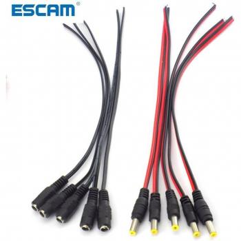 Enchufe Jack 12 V CC 5,5×2,1 mm 26 cm – Cámara de Seguridad
